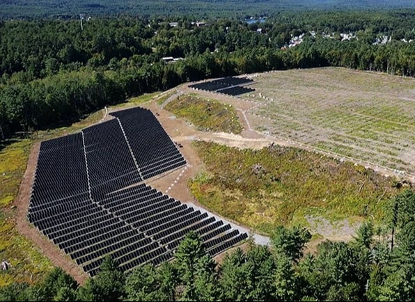 PureSky Energy Aerial view of Heath Brook Solar Farm