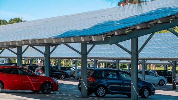 parking lot community solar stock updated